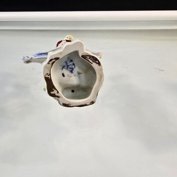 Rare Vintage Capodimonte Italian Porcelain Dancing Lady Figurine Statuette 7" - Picture 9 of 10